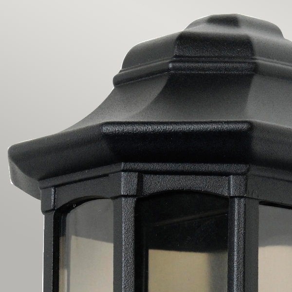 Newbury 1 Light Half Lantern - Black der Firma Elstead