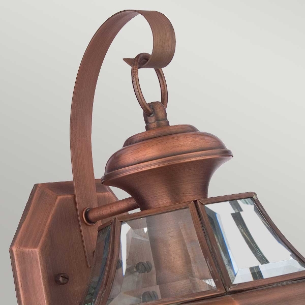 Newbury 1 Light Medium Wall Lantern - Lacquered Aged Copper der Firma Elstead