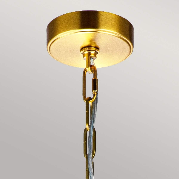 Nico 1 Light Large Pendant - Burnished Brass der Firma Elstead
