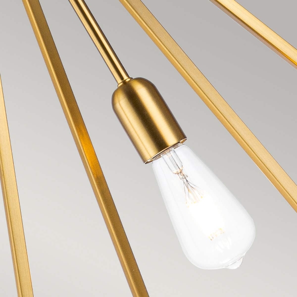 Nico 1 Light Large Pendant - Burnished Brass der Firma Elstead