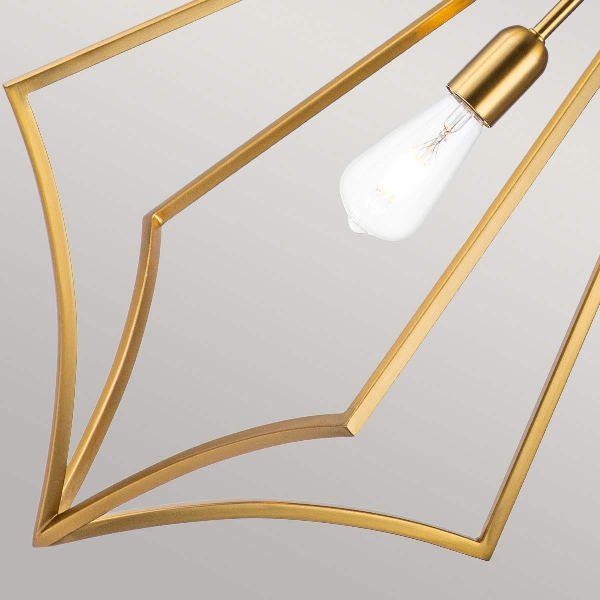 Nico 1 Light Large Pendant - Burnished Brass der Firma Elstead