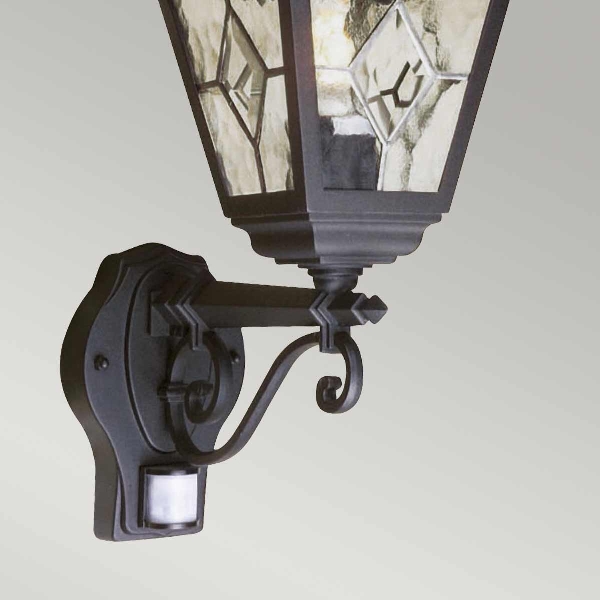 Norfolk 1 Light Up Wall Lantern with PIR - Black der Firma Elstead