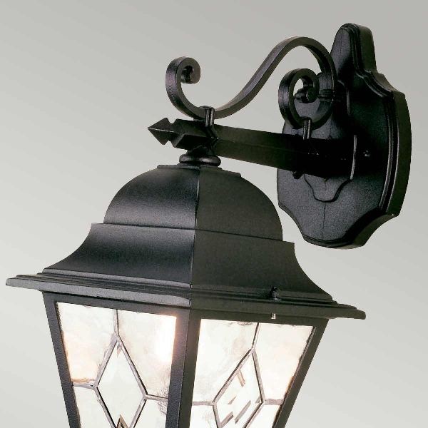 Norfolk 1 Light Down Wall Lantern - Black der Firma Elstead