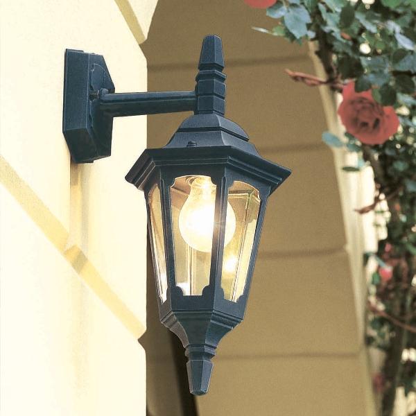 Parish Mini 1 Light Down Wandlaterne - Schwarz der Firma Elstead