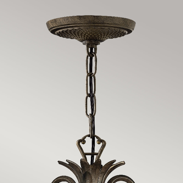 Plantation 3 Licht Kronleuchter - Perle Bronze der Firma Elstead