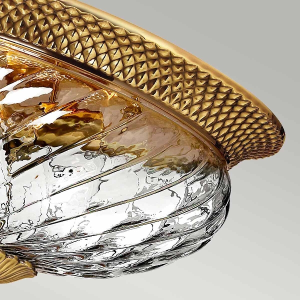 Plantation 3 Light Flush - Brüniertes Messing der Firma Elstead