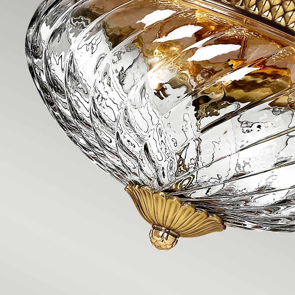 Plantation 3 Light Flush - Brüniertes Messing der Firma Elstead