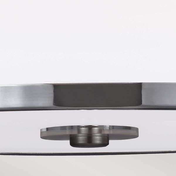 Prospect Park 2 Light Semi-Flush - Satin Nickel mit Chrom der Firma Elstead