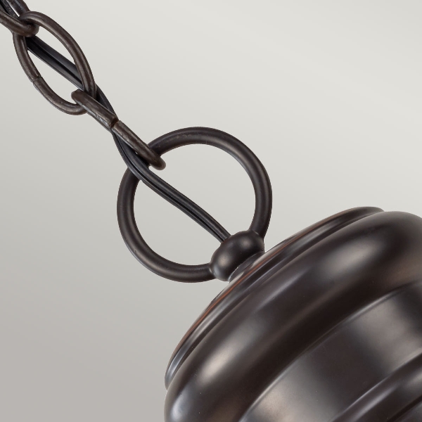 Redding Station 1 Light Medium Kettenlaterne - Restoration Bronze der Firma Elstead