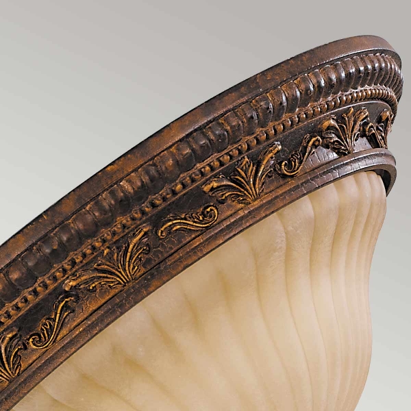 Sonoma Valley 2 Light Flush - Alterndes Schildpatt der Firma Elstead