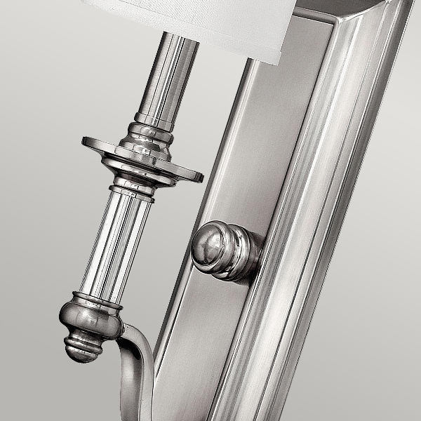 Sussex 1 leichte Wandleuchte - Gebürstetes Nickel der Firma Elstead