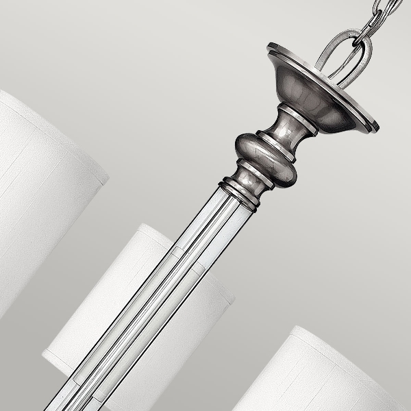 Sussex 5 Licht Kronleuchter - Gebürstetes Nickel der Firma Elstead