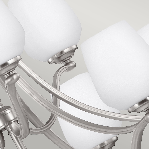 Vintner 9 Licht Kronleuchter - Satin Nickel der Firma Elstead