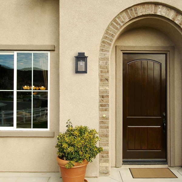 Wakefield 1 Wandlaterne - Medium - Erde Schwarz der Firma Elstead