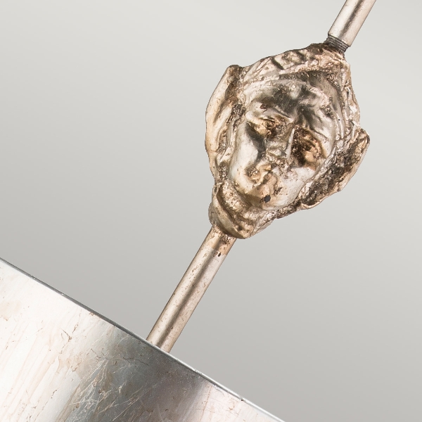 Fragment 1 leichte kleine Hängeleuchte - Aged Silver der Firma Elstead