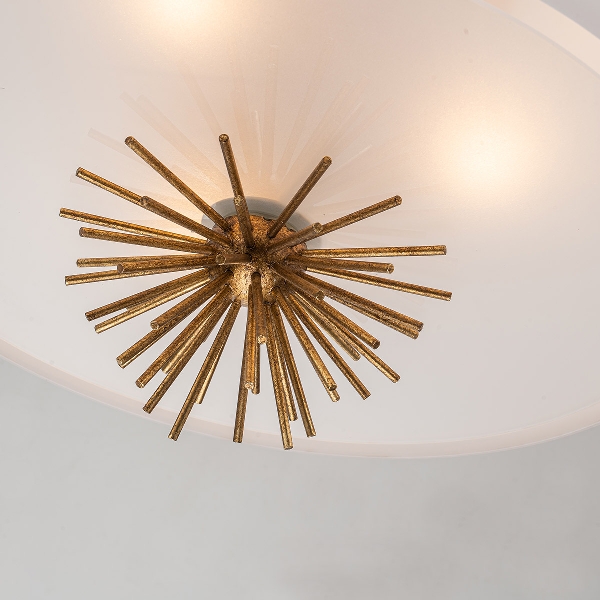 Staring 3 lt Pendelleuchte - Distressed Gold der Firma Elstead