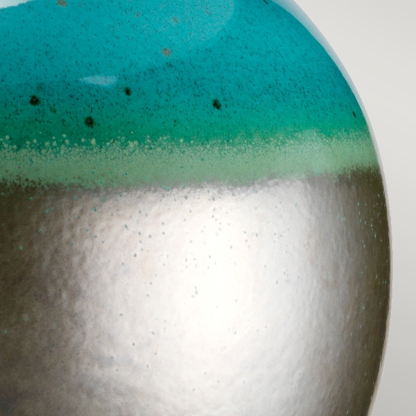 Laguna 1 Light LargeTischleuchte - Türkis und Graphitglasur der Firma Elstead