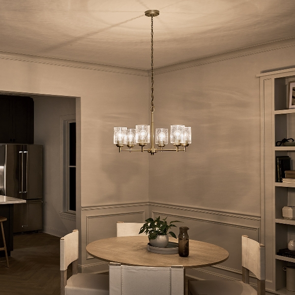 Kichler Winslow 6 lt Kronleuchter - Naturmessing der Firma Elstead