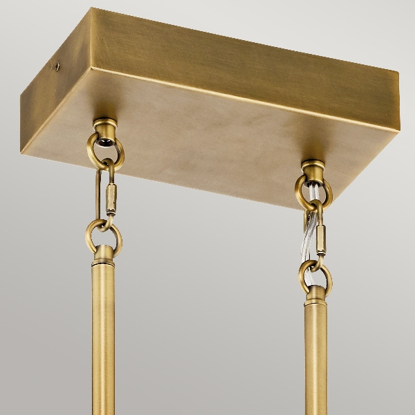 Serene 2 lt LED-Kronleuchter - Naturmessing der Firma Elstead