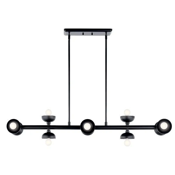 Palta 10 lt Lineare Pendelleuchte - Satinschwarz der Firma Elstead