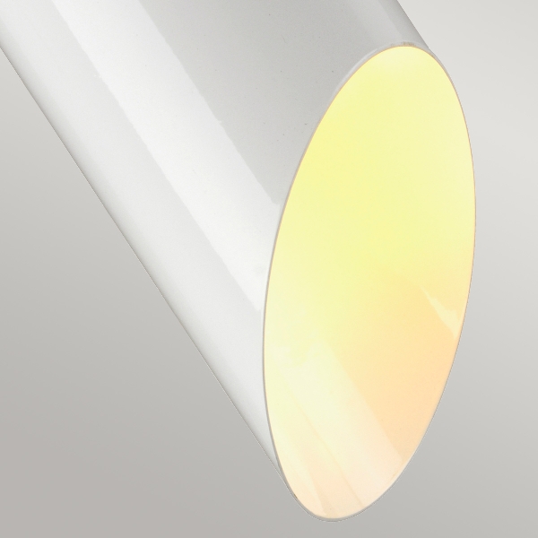 Quinto 1 leichte Pendelleuchte - Weißes Altmessing der Firma Elstead