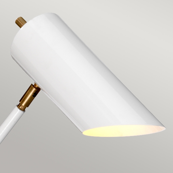 Quinto 1 Light Stehleuchte - Weißes Altmessing der Firma Elstead