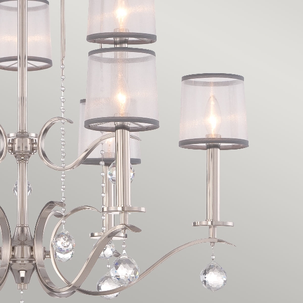 Whitney 9 Licht Zweistöckiger Kronleuchter - Imperial Silber der Firma Elstead