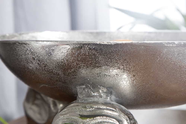 Obstschale SKULL 35cm Aluminium silber der Firma Casa Élite