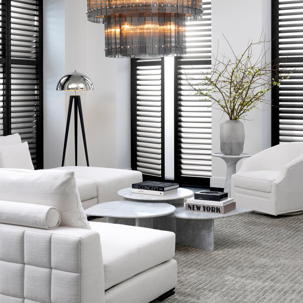 Modulares Sofa Clifford Ottomane der Firma Eichholtz