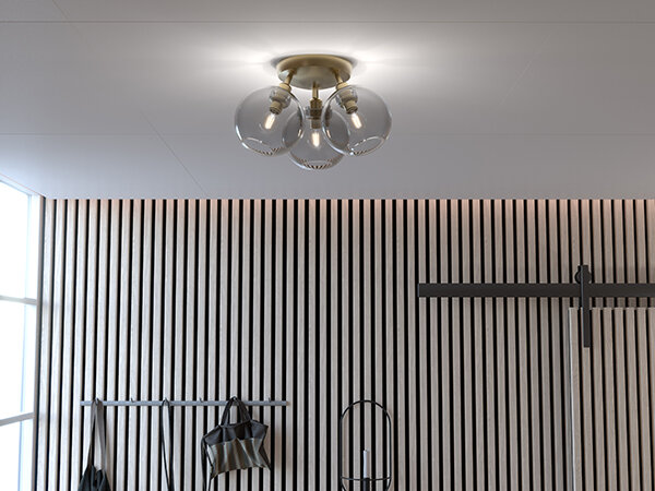 Gloria ceiling D330 brass/clear glass E14 der Firma Belid Leuchten