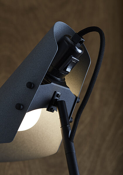 Vincent floor lamp black/concrete structure E27 der Firma Belid Leuchten