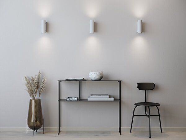 Tyson wall lamp white structure up&down GU10 der Firma Belid Leuchten