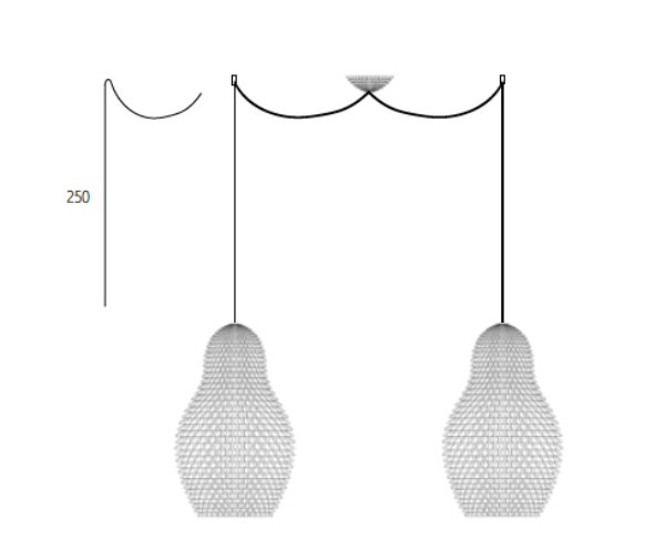 AMPHOR Pendelleuchte 2-flammig der Firma Casablanca Leuchten