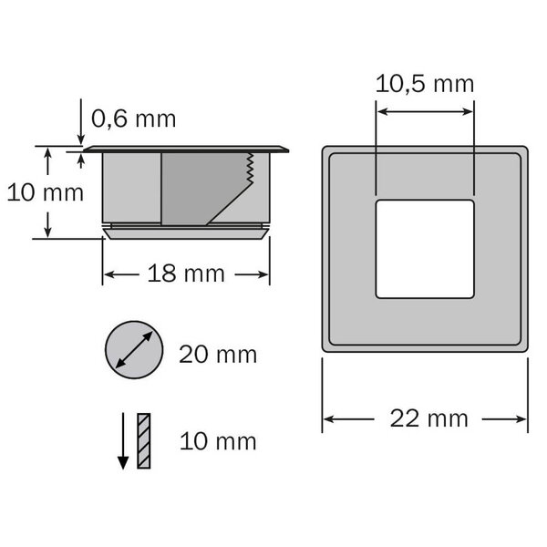 quad-dot 12 V, IP68 der Firma dot-spot