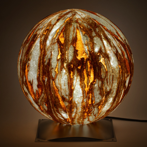 Kugelleuchte Sahara 30 cm mit Edelstahlfuß der Firma EPSTEIN Design Leuchten