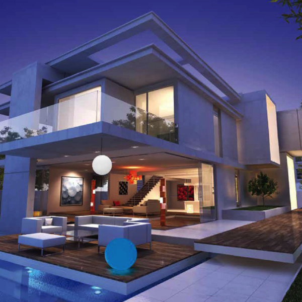 Kugelleuchte Snowball 50 cm Durchmesser mit Edelstahlfuß der Firma EPSTEIN Design Leuchten