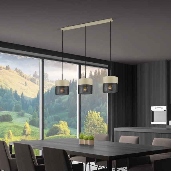 Hängeleuchte MESH 3 flammig der Firma HELL Leuchten