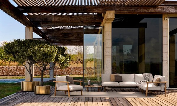 Pflanzgefäß Cuprum rund der Firma Royal Botania