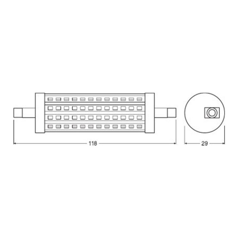 Serie OSRAM von Alle von UNI-Elektro Ledvance LED Line R7s 118mm 18.5W 2452lm - 827 Extra Warmweiß | Ersatz für 150W 247616