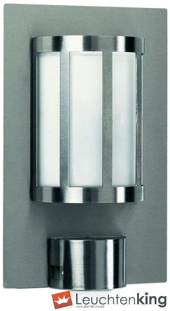 Albert Leuchten Wandleuchte Typ Nr. 6141 - Edelstahl, mit BWM, für 1 x Lampe, E27 696141